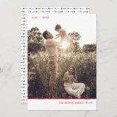 Moderne minimale markerHOPE helder rood-verticaal Feestdagenkaart (Voorkant / Achterkant)