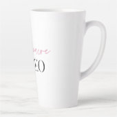 Moderne minimale militaire CEO | Roze en zwart Latte Mok (Rechts)