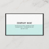 Moderne minimale mint-Visitekaartjes Visitekaartje (Achterkant)