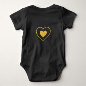 moderne, minimale MOM Gold Folie Heart Romper (Achterkant)