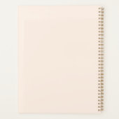 Moderne minimale monogram bloemen planner (Achterkant)