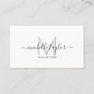 Moderne minimale monogram eenvoudig Visitekaartje