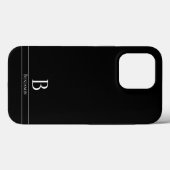 Moderne minimale monogram Hoesje-Mate iPhone Case (Achterkant (horizontaal))