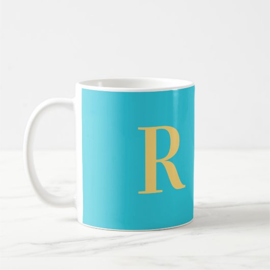 Moderne minimale monogram koffiemok (Links)