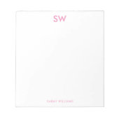 Moderne, minimale monogrammen Notitieblok (Voorkant)