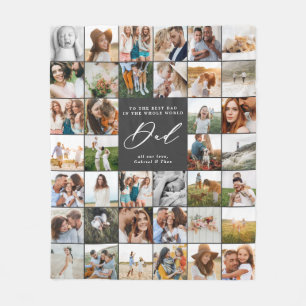 Moderne minimale multi-foetscriptcadeaukaart voor fleece deken