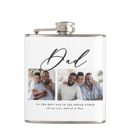 Moderne minimale multi-foetscriptgift heupfles (Voorkant)