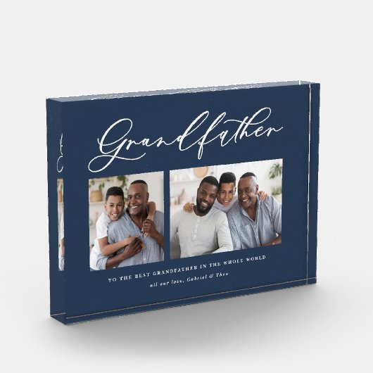 Moderne, minimale multi-foetscriptgrootvaders cade fotoblokken (Links)