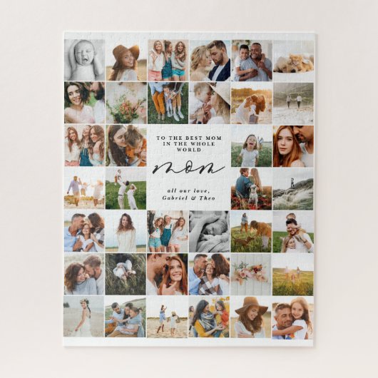 Moderne, minimale multi-foetscriptmam legpuzzel (Verticaal)