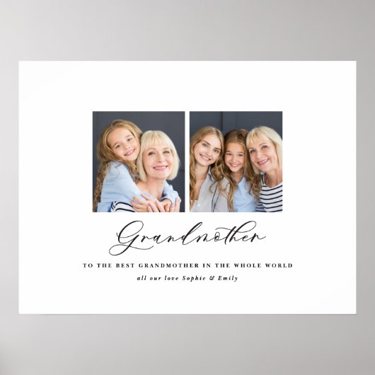 Moderne, minimale multi-foetuscript grootmoedergif poster (Voorkant)