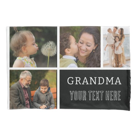 Moderne minimale multi-foto botanische elegante ch kussensloop (Voorkant)