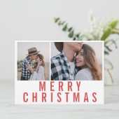 Moderne, minimale multi-foto-chic-stijlvolle kerst (Staand voorkant)