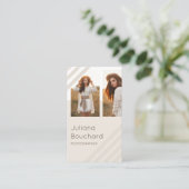 Moderne minimale multifunctionele fotografie visitekaartje (Staand voorkant)