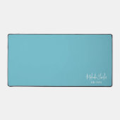 MODERNE MINIMALE naam design massief turquoise bla Bureaumat (Voorkant)
