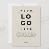 Moderne minimale natuurlijke script boho QRcode Feestdagenkaart (Achterkant)