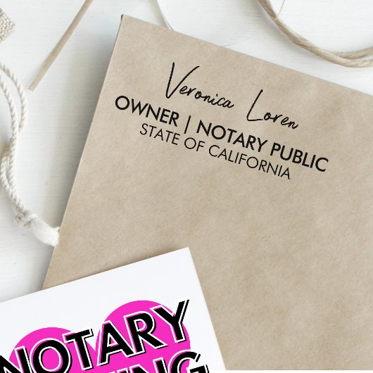 Moderne minimale notaris script handtekening & tit  zelfinktende stempel