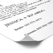 Moderne Minimale Opblazen hun telefoon bruiloft fo Poster (Hoek)