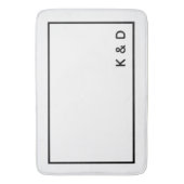 Moderne minimale paar Monogram Housewarming Badmat (Voorkant Verticaal)