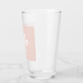 Moderne, minimale Pastel Roze Hallo en u noemt Glas (Links)