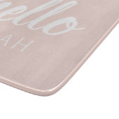Moderne, minimale Pastel Roze Hallo en u noemt Snijplank (Hoek)