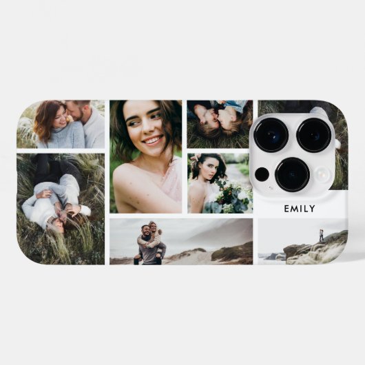 Moderne, minimale persoonlijke multi 7-foto van ee Case-Mate iPhone case (Achterkant (horizontaal))