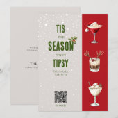 Moderne minimale persoonlijke video qr code kerst feestdagenkaart (Voorkant / Achterkant)