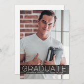 Moderne Minimale Photo Bk Afstuderen Aankondiging  (Voorkant / Achterkant)