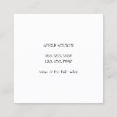 Moderne minimale pieklijst voor sociale media vierkante visitekaartje (Achterkant)