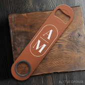 Moderne Minimale Pil Monogram - Terra Cotta Speed Flessenopener
