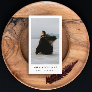 Moderne minimale professionele foto QR-code Visitekaartje