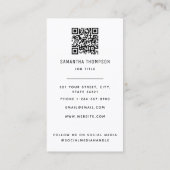 Moderne, minimale professionele fotografie visitekaartje (Achterkant)