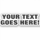 Moderne minimale professionele Jouw tekst Sticker (Voorkant)