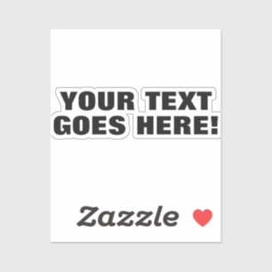 Moderne minimale professionele Jouw tekst Sticker