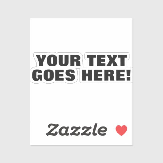 Moderne minimale professionele Jouw tekst Sticker (Vel)