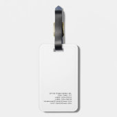 Moderne, minimale, professionele laptop wit bagagelabel (Achterkant verticaal)