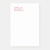 Moderne, minimale, professionele laptop wit post-it® notes (Voorkant)