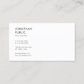 Moderne minimale professionele legante Sjabloon Visitekaartje (Achterkant)