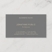 Moderne, minimale professionele luxe elegant visitekaartje (Achterkant)