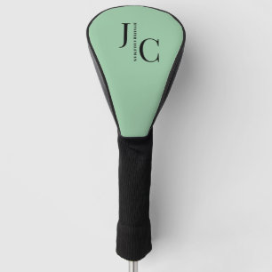 Moderne minimale professionele Monogram Mint Green Golfheadcover