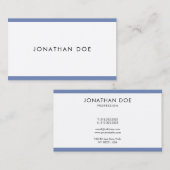 Moderne, minimale, professionele, schone vlakte visitekaartje (Voorkant / Achterkant)