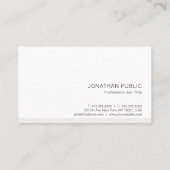 Moderne, minimale professionele Sjabloon legant Visitekaartje (Achterkant)