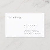Moderne, minimale professionele Sjabloon Visitekaartje (Achterkant)