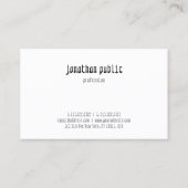 Moderne minimale professionele Sjabloon Visitekaartje (Achterkant)