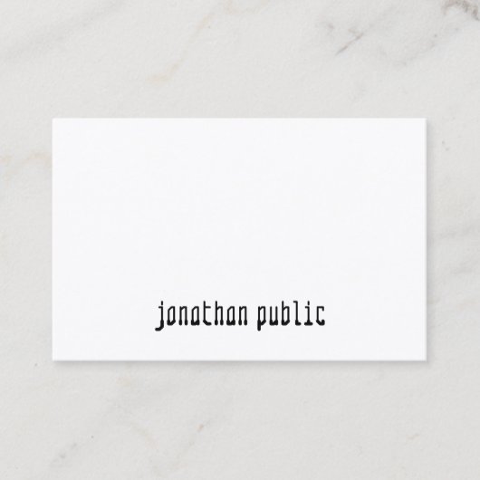 Moderne, minimale professionele Sjabloon Visitekaartje (Voorkant)