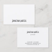 Moderne, minimale professionele Sjabloon Visitekaartje (Voorkant / Achterkant)