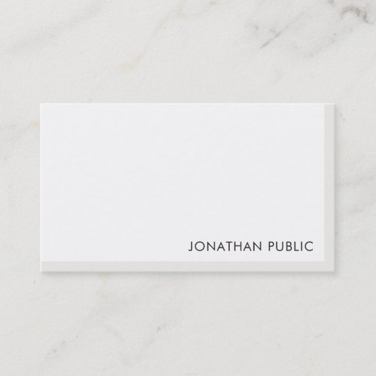Moderne minimale professionele Sjabloon Visitekaartje (Voorkant)