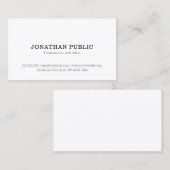 Moderne minimale professionele Sjabloon Visitekaartje (Voorkant / Achterkant)