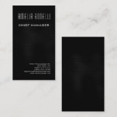 Moderne, minimale professionele speelplaat grijs visitekaartje (Voorkant / Achterkant)