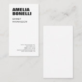 Moderne, minimale professionele standaardgrootte visitekaartje (Voorkant / Achterkant)