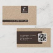 Moderne, minimale professionele stijl, slim visitekaartje (Voorkant / Achterkant)